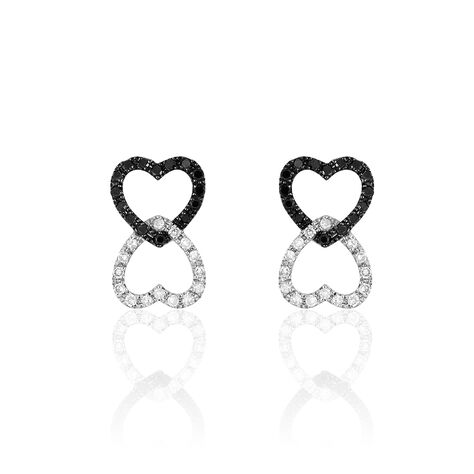 Boucles D'oreilles Puces Miranda Or Blanc Diamant - Clous d'oreilles Femme | Histoire d&rsquo;Or