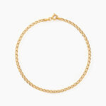 Bracelet Capucin Or Jaune Maille Marine Plate - Bracelets cha&icirc;ne Femme | Histoire d&rsquo;Or