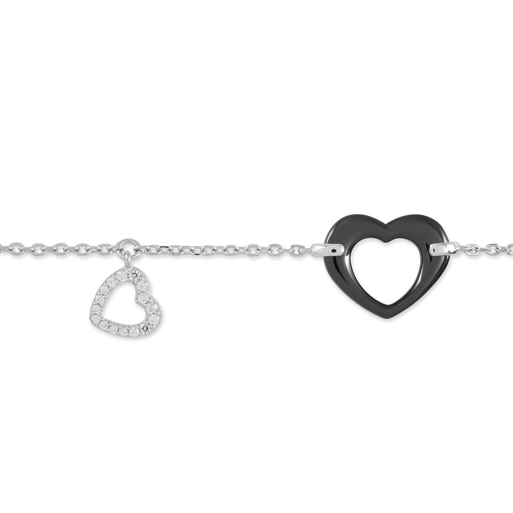 Bracelet Anissa Argent Blanc C&eacute;ramique Et Oxyde De Zirconium - Bracelets Femme | Histoire d&rsquo;Or