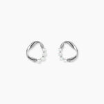 Boucles D'Oreilles Puces Ecume Argent Blanc Perle De Culture - Boucles d'oreilles fantaisie Femme | Histoire d&rsquo;Or