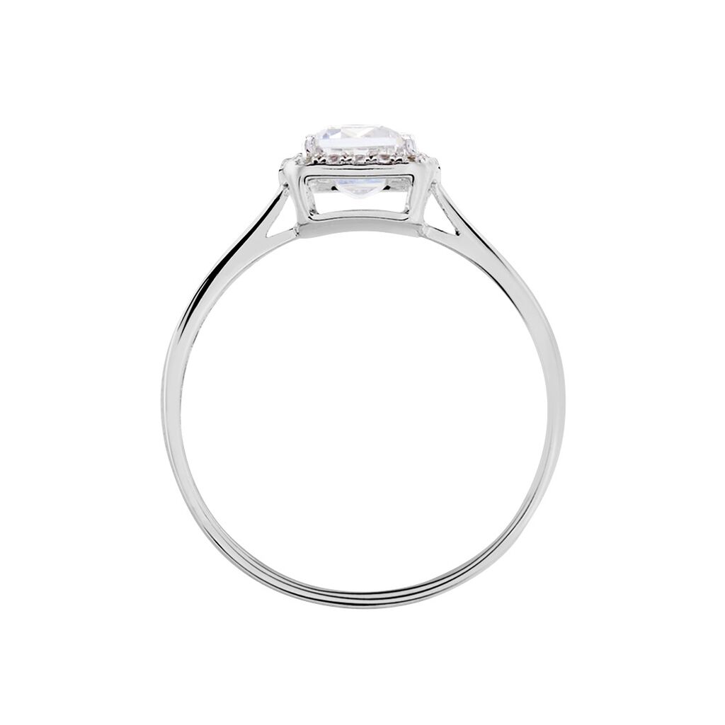 Bague Or Blanc Goulven  Oxyde De Zirconium - Bagues solitaires Femme | Histoire d&rsquo;Or