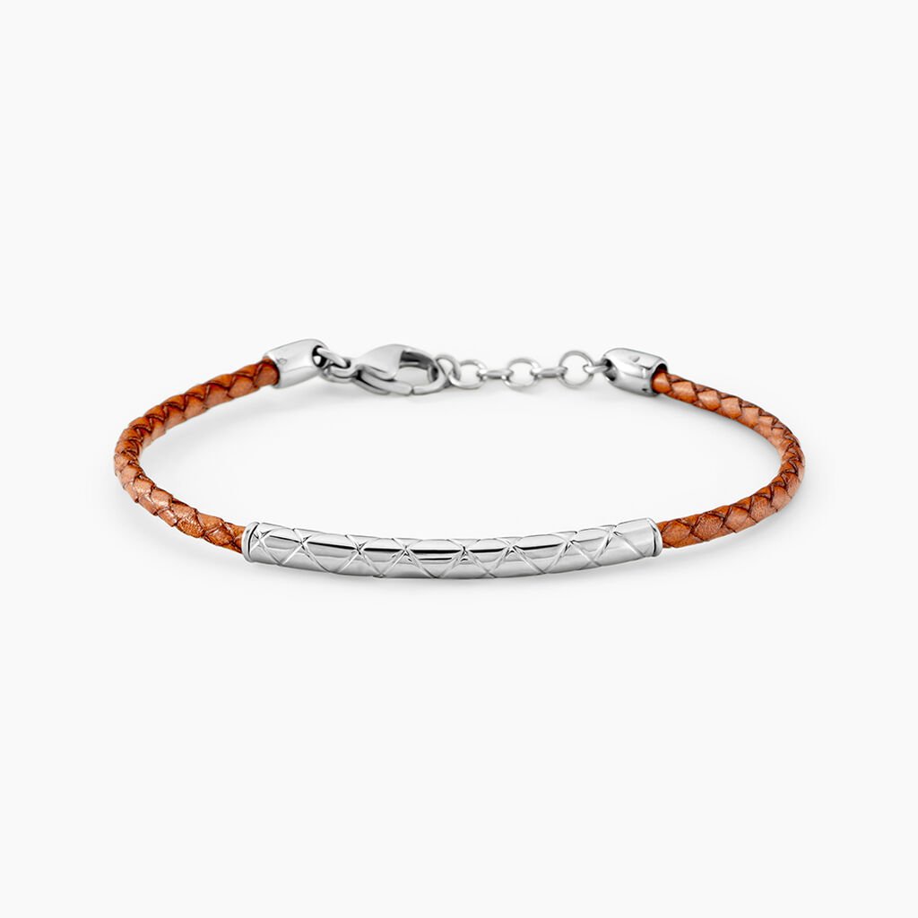 Bracelet Jourdan Cuir De Vache Marron - Bracelets Homme | Histoire d&rsquo;Or