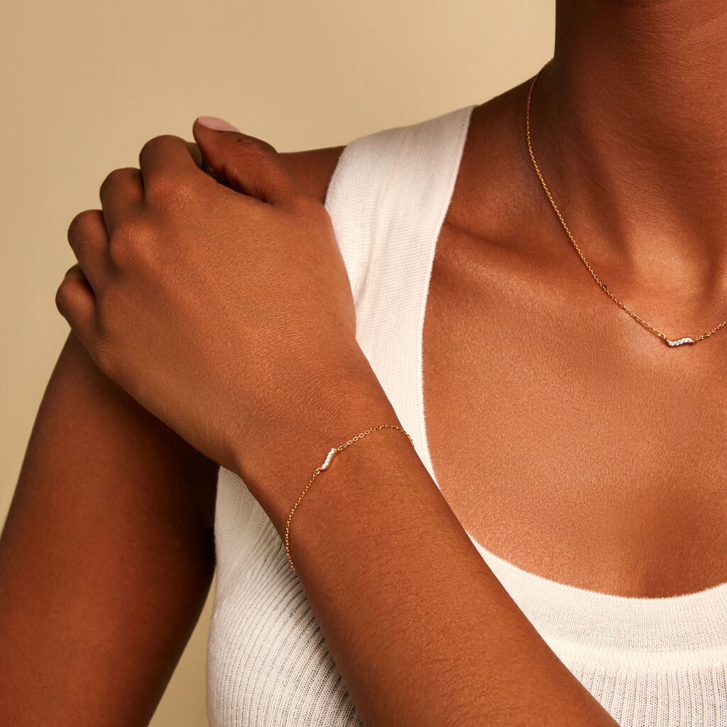 Bracelet Myrrhe Plaqu&eacute; Or Jaune Oxyde De Zirconium - Bracelets Femme | Histoire d&rsquo;Or