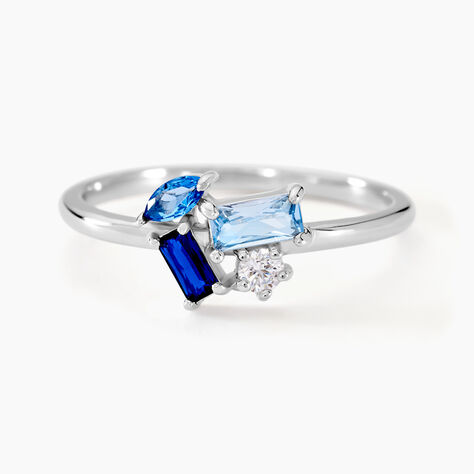 Bague Guillemette Argent Blanc Pierre D'imitation - Bagues avec pierre Femme | Histoire d’Or