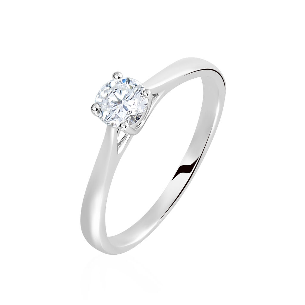 Bague Solitaire Victoria Platine Blanc Diamant - Bagues solitaires Femme | Histoire d&rsquo;Or