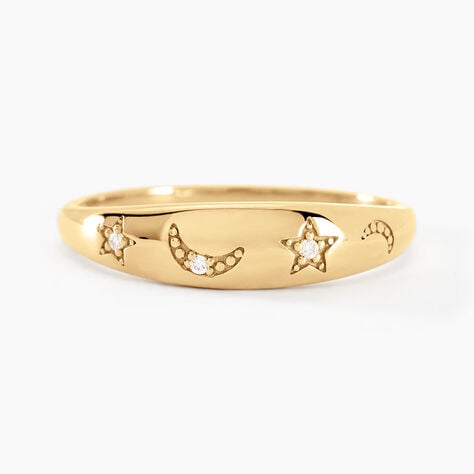 Bague Stellar Or Jaune Oxyde De Zirconium - Bagues avec pierre Femme | Histoire d’Or