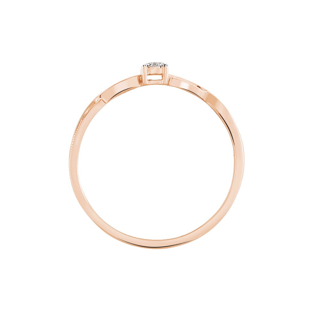 Bague Farila Or Rose Diamant - Bagues avec pierre Femme | Histoire d&rsquo;Or