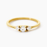 Bague Lucianne Acier Jaune Oxyde De Zirconium - Bagues avec pierre Femme | Histoire d&rsquo;Or