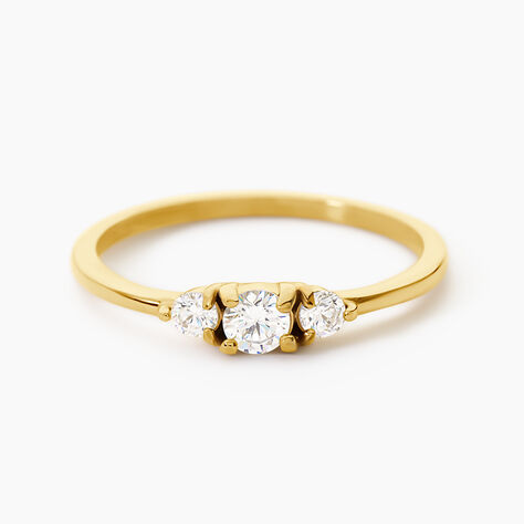 Bague Lucianne Acier Jaune Oxyde De Zirconium - Bagues avec pierre Femme | Histoire d&rsquo;Or
