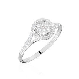 Bague Or Blanc Verna Diamants Cercle - Bagues avec pierre Femme | Histoire d’Or