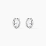 Boucles D'oreilles Puces Albertina Argent Blanc Oxyde De Zirconium - Boucles d'oreilles fantaisie Femme | Histoire d&rsquo;Or