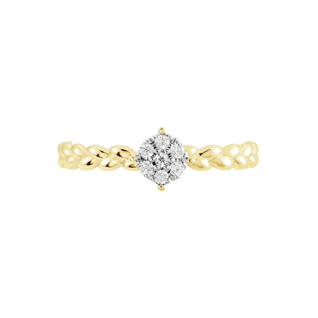 Bague Or Jaune Adlai Diamants - Bagues avec pierre Femme | Histoire d’Or
