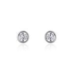 Boucles D'oreilles Puces Or Blanc Agota Diamants - Clous d'oreilles Femme | Histoire d&rsquo;Or