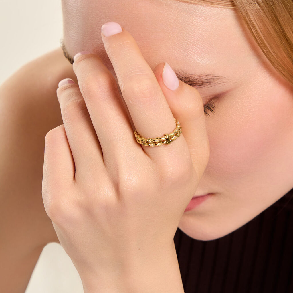 Bague Ambra Acier Jaune - Bagues fantaisie Femme | Histoire d&rsquo;Or