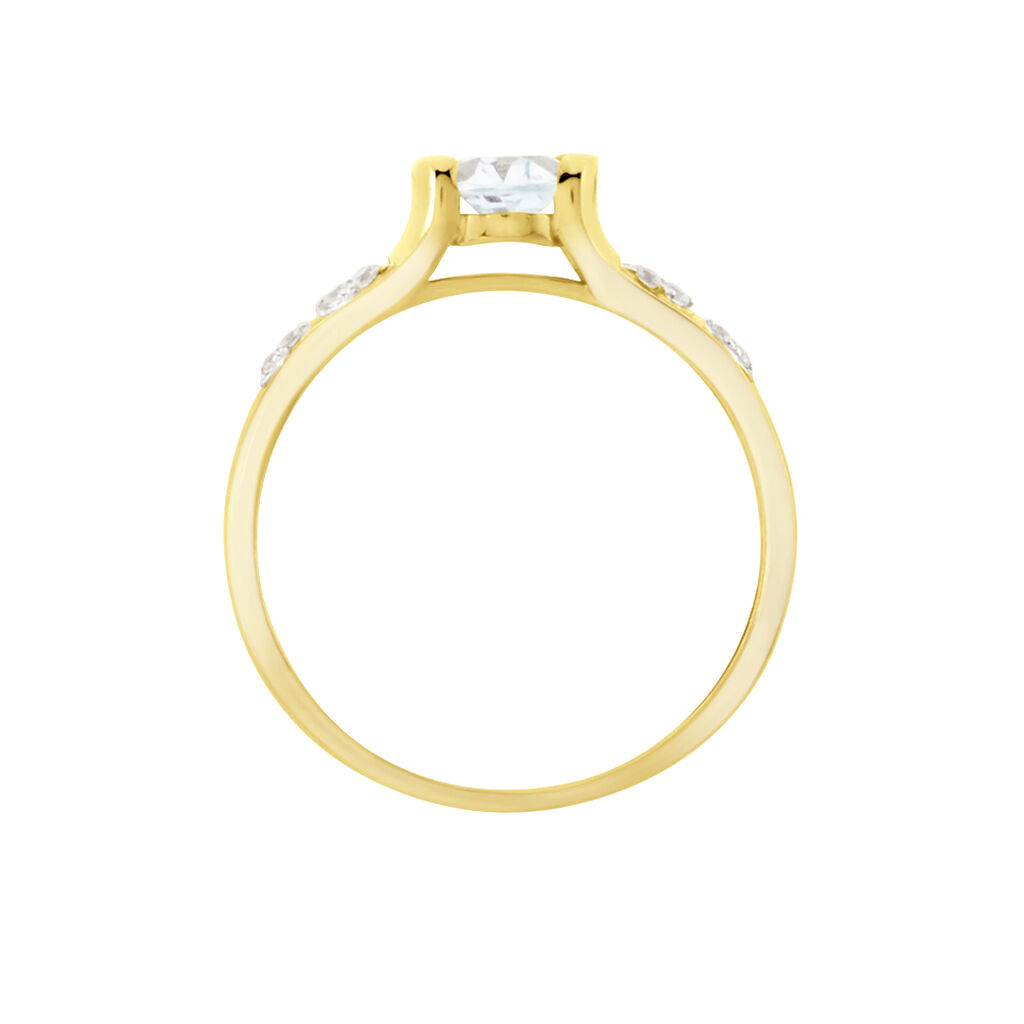 Solitaire Laetitienne Or Jaune Topaze Oxydes - Bagues solitaires Femme | Histoire d&rsquo;Or