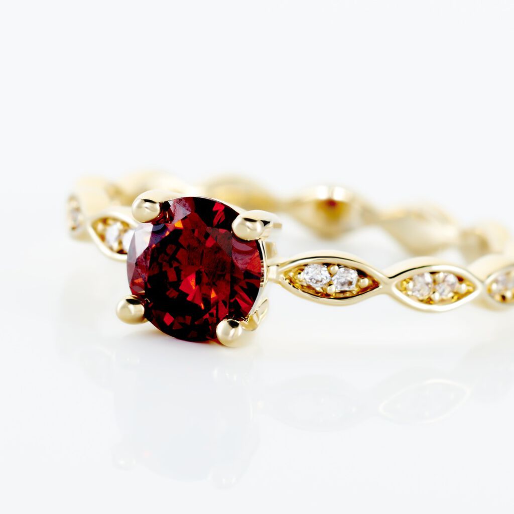 Bague Kurt Plaqué Or Jaune Oxyde De Zirconium - Bagues solitaires Femme | Histoire d’Or