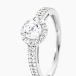Bague Solitaire Fathima Or Blanc Oxyde De Zirconium - Bagues solitaires Femme | Histoire d&rsquo;Or