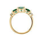 Bague Huffie Plaqu&eacute; Or Jaune Pierre D'imitation - Bagues avec pierre Femme | Histoire d&rsquo;Or