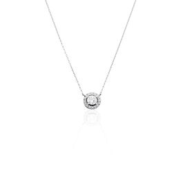 Collier Mentoura Or Blanc Diamant Synthétique - Bijoux Femme | Histoire d’Or