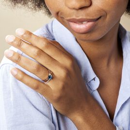 Bague Sare Or Rose Topaze Et Oxyde De Zirconium - Bagues solitaires Femme | Histoire d’Or