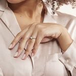 Bague Solitaire Or Blanc Caharus Oxyde De Zirconium - Bagues solitaires Femme | Histoire d&rsquo;Or
