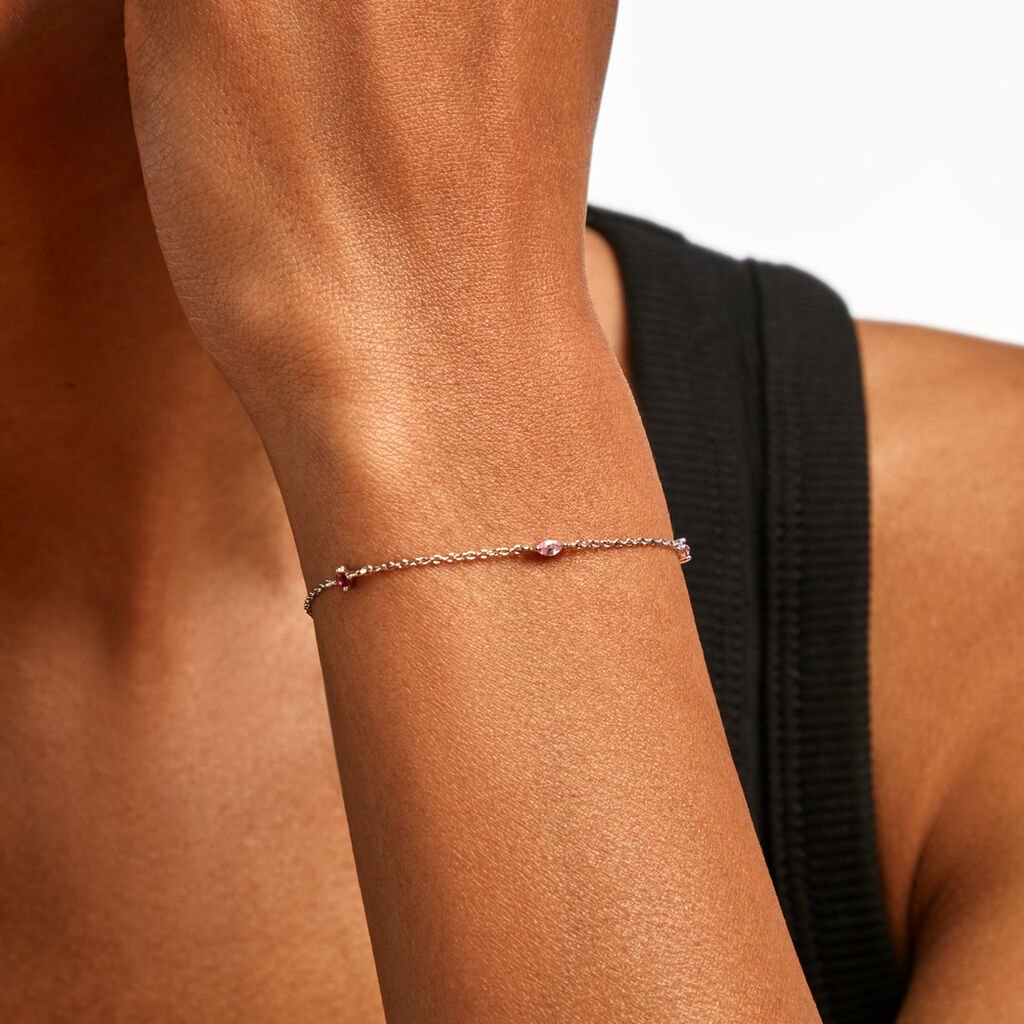 Bracelet Blush Argent Blanc Oxyde De Zirconium - F&ecirc;te des m&egrave;res Femme | Histoire d&rsquo;Or