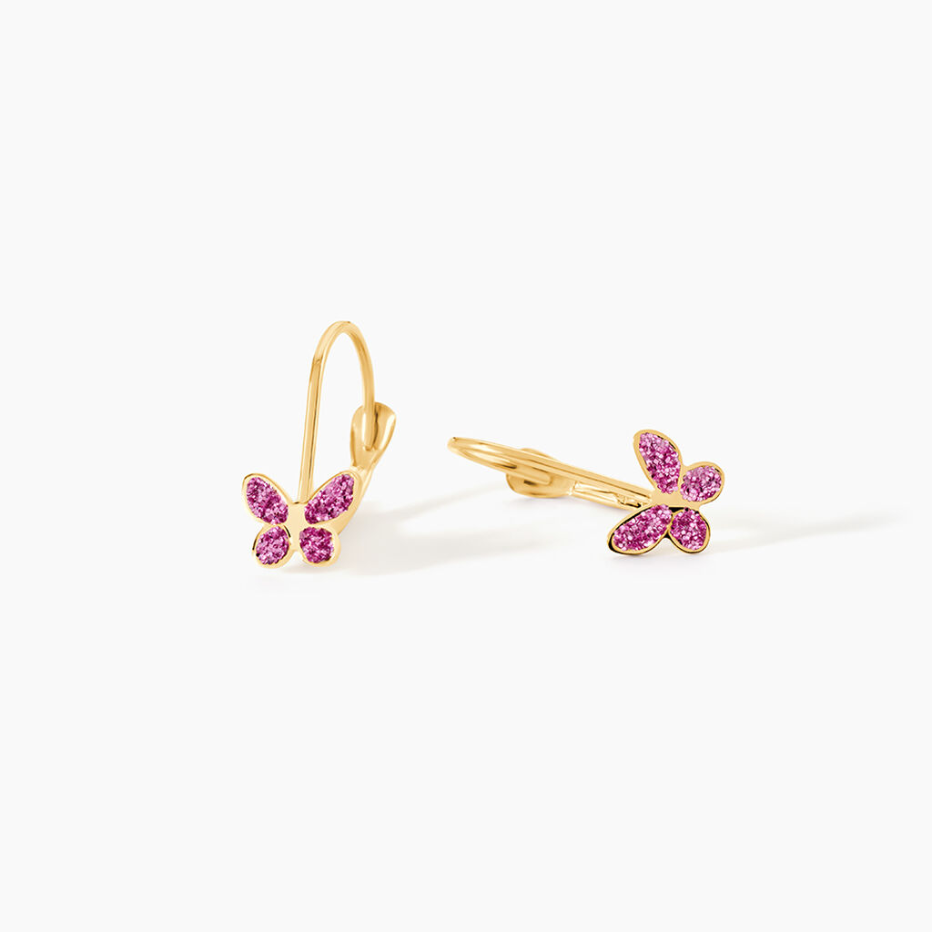 Boucles D'oreilles Pendantes Or Jaune Alyssia - Boucles d'oreilles pendantes Enfant | Histoire d&rsquo;Or