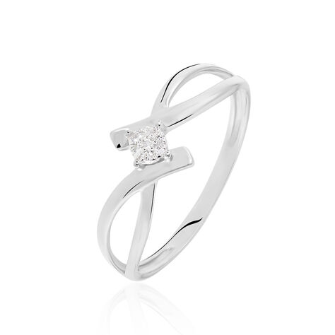 Bague Jone Or Blanc Diamant - Bagues avec pierre Femme | Histoire d’Or