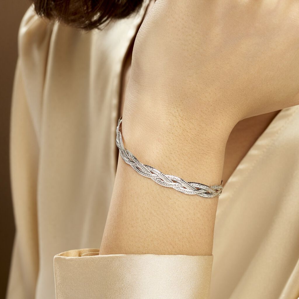 Bracelet Elae Argent Blanc - Bracelets chaîne Femme | Histoire d’Or
