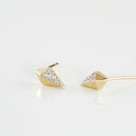 Boucles D'oreilles Puces Lizia Or Jaune Diamant - Clous d'oreilles Femme | Histoire d&rsquo;Or