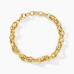 Bracelet Murano Acier Jaune - Bracelets cha&icirc;ne Femme | Histoire d&rsquo;Or