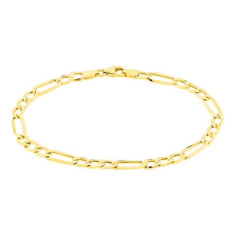 Bracelet Or Jaune Maille Alternée 1/3 - Bracelets chaîne Femme | Histoire d’Or