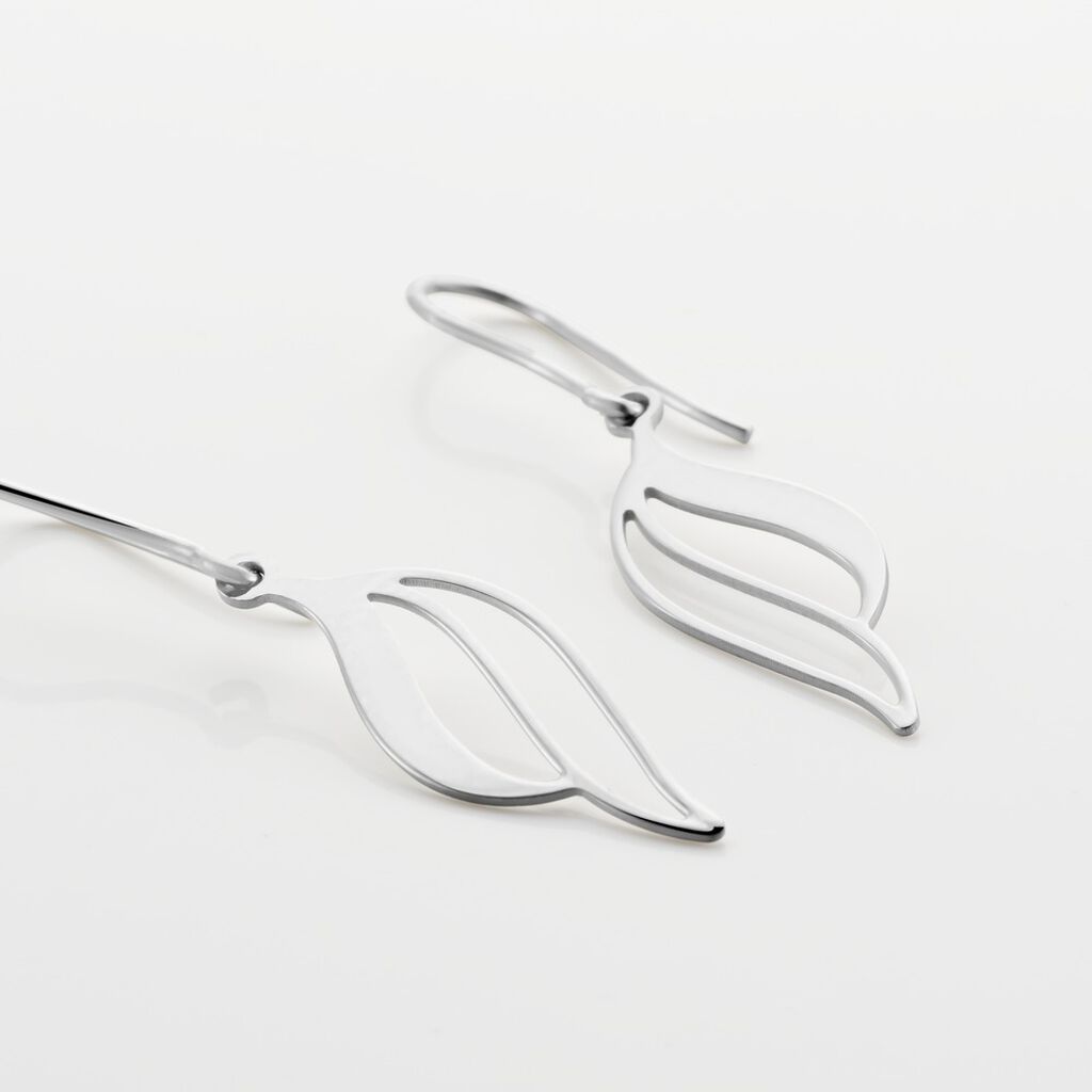 Boucles D'oreilles Pendantes Argent Blanc Prudent - Boucles d'oreilles fantaisie Femme | Histoire d’Or