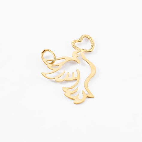 Pendentif Guecha Colombe Et Coeur Or Jaune - Pendentifs Femme | Histoire d&rsquo;Or