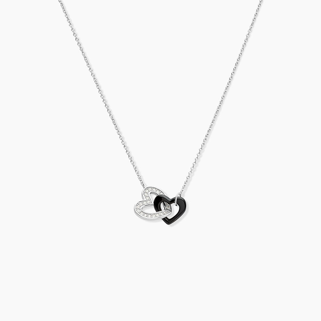 Collier Lineth Argent Blanc Céramique Oxyde De Zirconium - Colliers fantaisie Femme | Histoire d’Or
