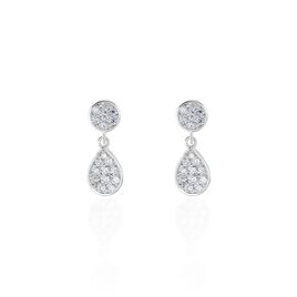 Boucles D'oreilles Pendantes Aletha Argent Blanc Oxyde De Zirconium - Boucles d'oreilles fantaisie Femme | Histoire d’Or