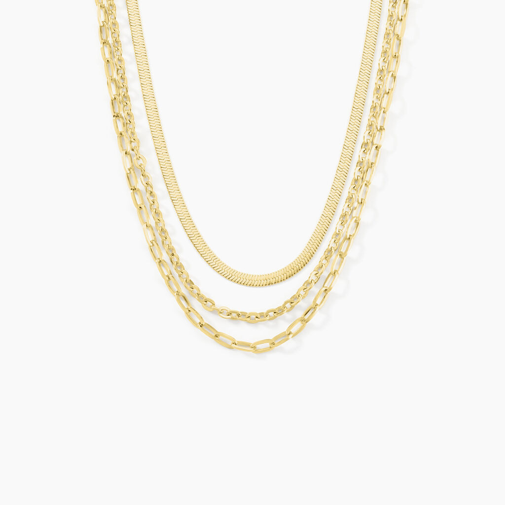Collier Cherilyn Acier Dor&eacute; - Bijoux sans pierre Femme | Histoire d&rsquo;Or