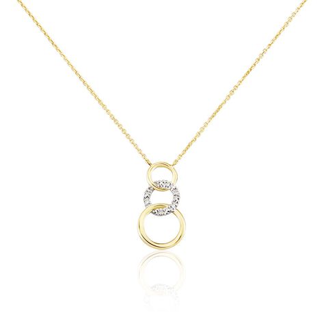 Collier Kristeen Or Bicolore Diamant Blanc - Colliers Femme | Histoire d&rsquo;Or