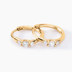 Cr&eacute;oles Kaelee Or Jaune Diamant Synth&eacute;tique - Boucles d'oreilles cr&eacute;oles Femme | Histoire d&rsquo;Or