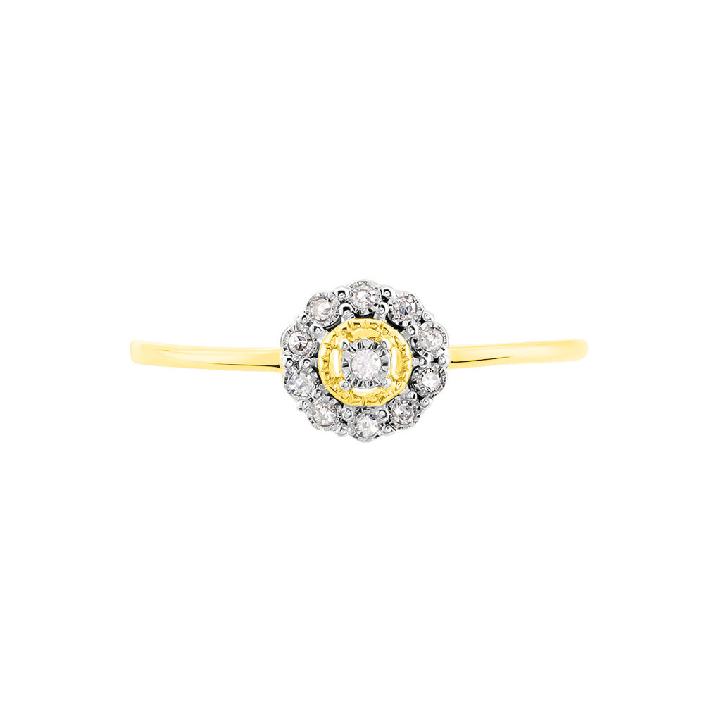 Bague Charletta Or Jaune Diamant - Bagues avec pierre Femme | Histoire d’Or