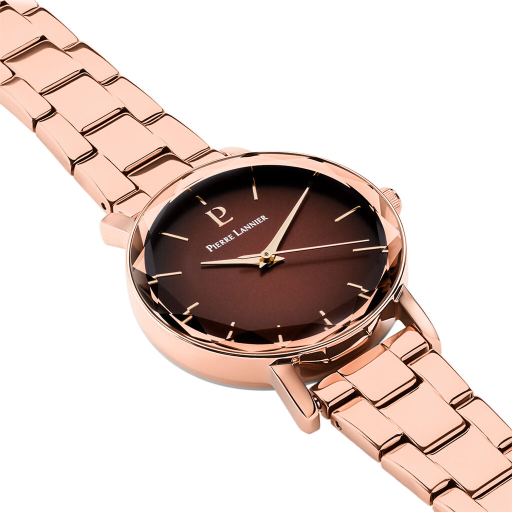 Montre Pierre Lannier Multiples Chocolat - Montres &eacute;tanches Femme | Histoire d&rsquo;Or