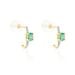 Demi Créoles Barrett Or Jaune Emeraude Diamant - Boucles d'oreilles créoles Femme | Histoire d’Or