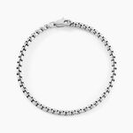 Bracelet Emrick Acier Blanc - Bracelets cha&icirc;ne Homme | Histoire d&rsquo;Or