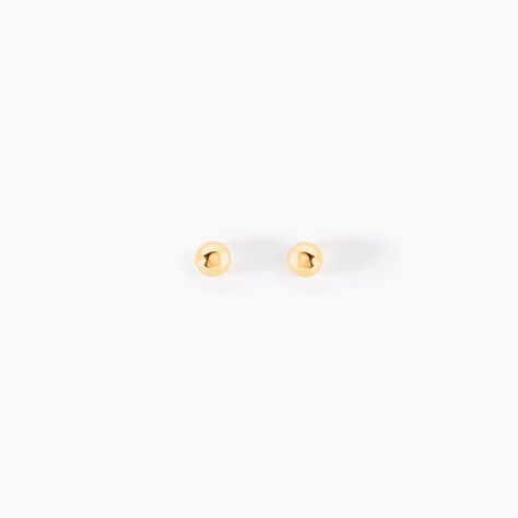 Boucles D'oreilles Puces Or Jaune Fidelia - Clous d'oreilles Famille | Histoire d’Or