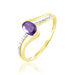 Bague Anja Or Jaune Amethyste Et Diamant - Bagues solitaires Femme | Histoire d’Or