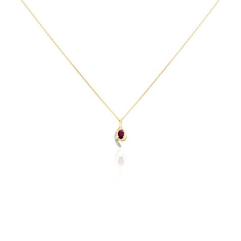 Collier Emotion Or Jaune Rubis Diamant - Colliers Femme | Histoire d’Or