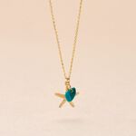 Collier Under The Sea Or Jaune Turquoise - Colliers Femme | Histoire d&rsquo;Or