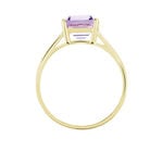 Bague Or Jaune Faraj Amethyste - Bagues solitaires Femme | Histoire d&rsquo;Or