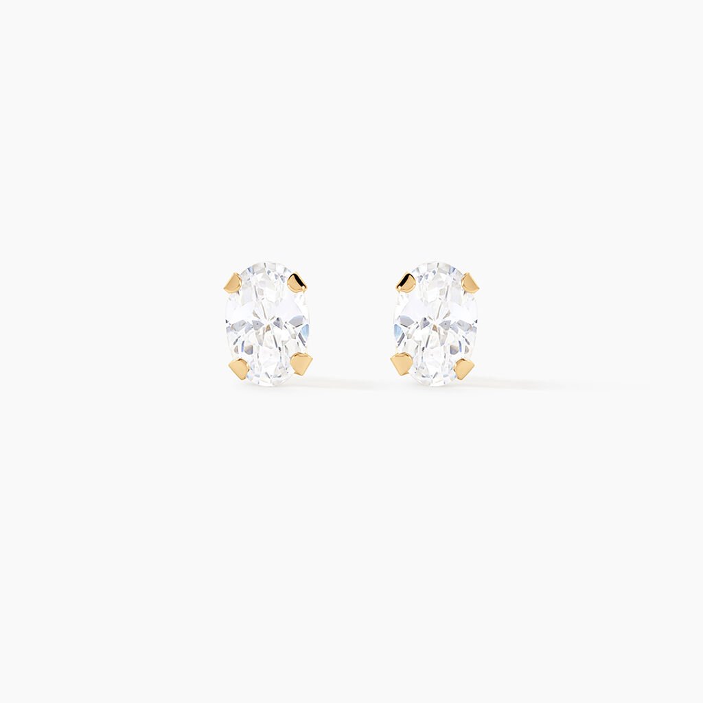 Boucles D'oreilles Puces Eddie Or Jaune Oxyde - Clous d'oreilles Femme | Histoire d&rsquo;Or