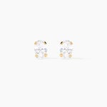 Boucles D'oreilles Puces Eddie Or Jaune Oxyde - Clous d'oreilles Femme | Histoire d&rsquo;Or